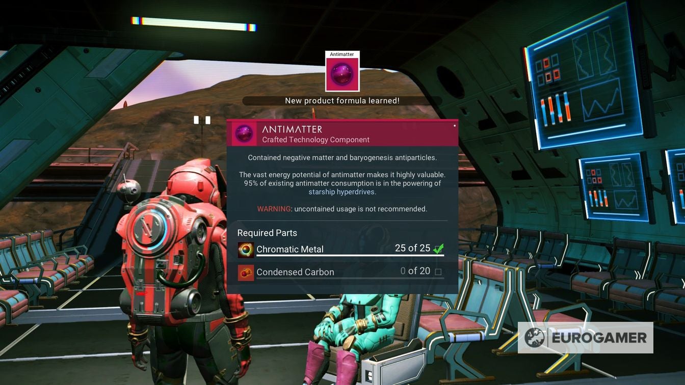 No Man's Sky Antimatter how to get Antimatter, find Antimatter recipe